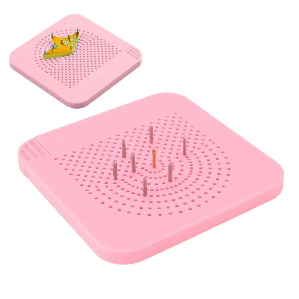 Tabla de guía para quilling con cajón de almacenamiento y alfileres, tabla de quilling de plástico para papel, tabla cuadrada para enrollar tiras de papel