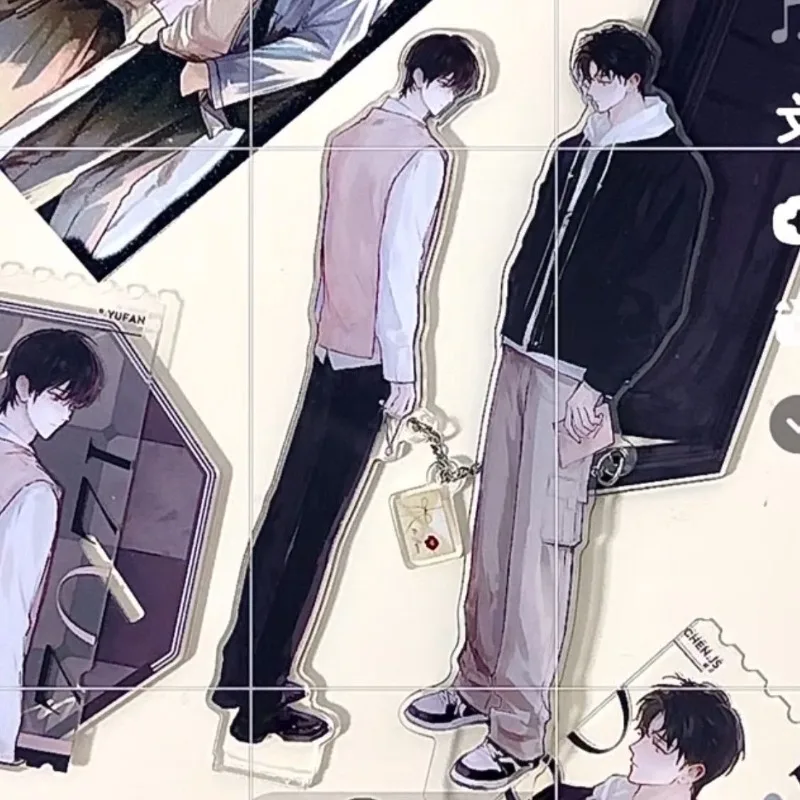 10cm/3.93in placas de pé anime espere para mim após a escola periféricos acrílico chen jingshen brinquedos colecionáveis decoração de mesa