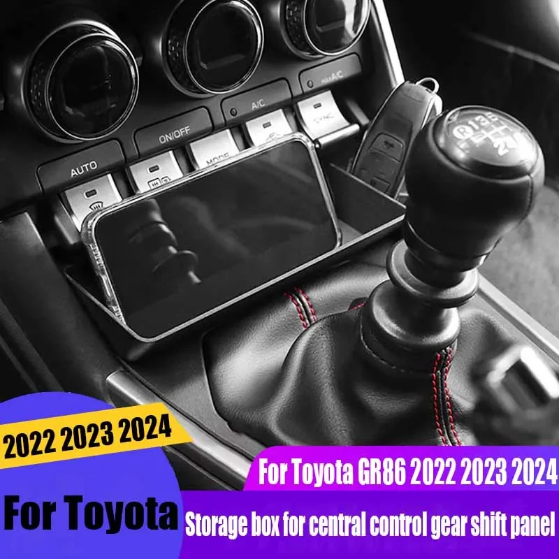 For Toyota GR86 2021-26 Central Control Gear Storage Box Interior Organizer Console Tray Anti‑Slip Mat Auto Decorative Accessory