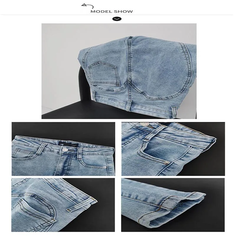 Retro Jeans für Frauen Pfirsich Hüfte elastische Feder hohe Taille unsichtbare offene Sitzhose Slim Fit Schlankheit Röhren hose Frauen sexy