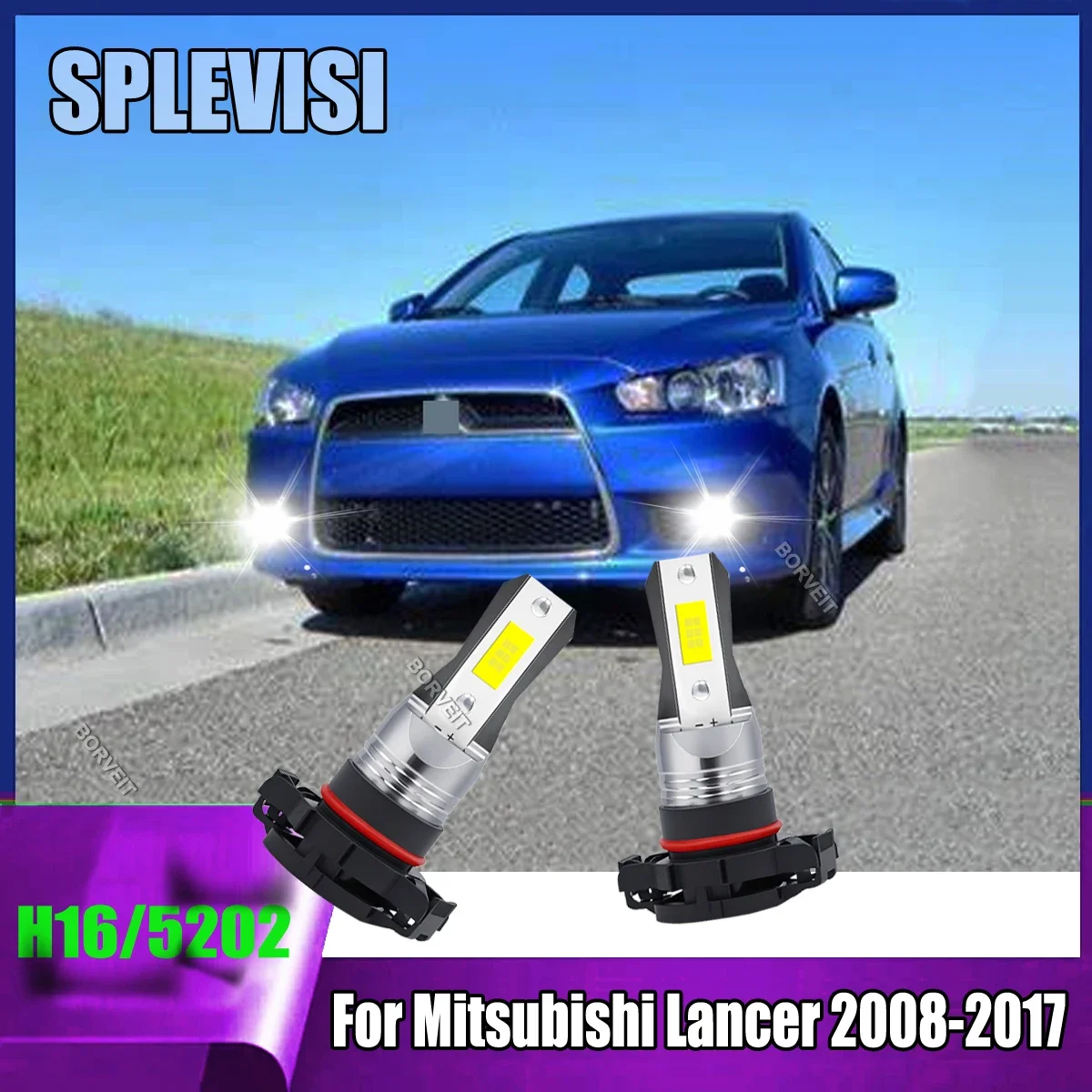 H16 5202 Fog Lights -Modern Look Improved Visibility - Easy to Install For Mitsubishi Lancer 2008 2009 2010 2011 2012 2013-2017