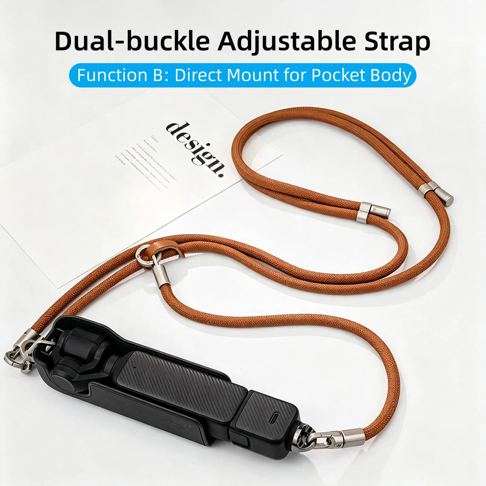 Verstellbares Cross-Body-Sling-Halsband für DJI Osmo Pocket 4P 4 3 Handheld-Gimbal, Anti-Fall-Kamera-Schultergurt-Zubehör – Detail 8