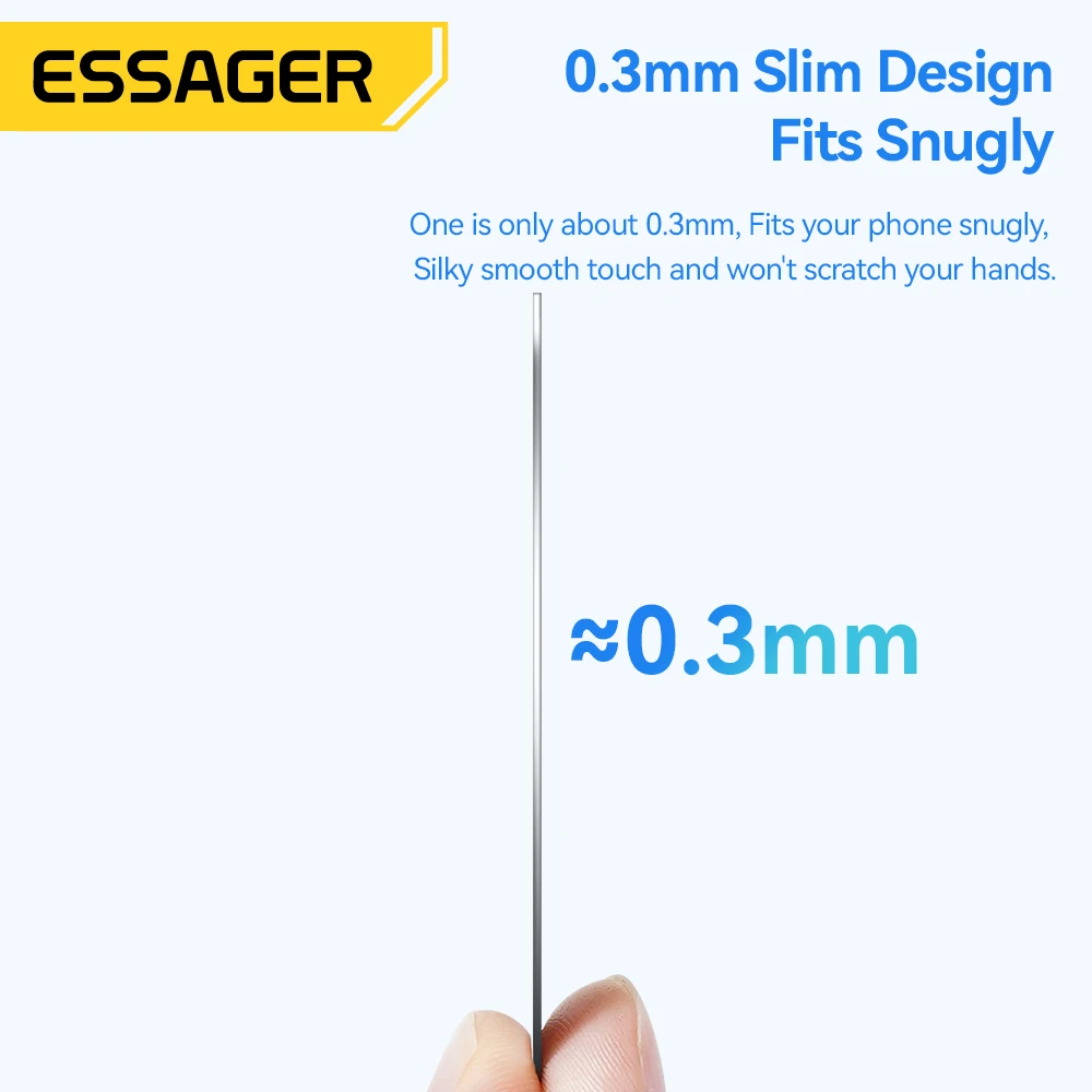 Essager 2PCS Magnetic Metal Ring for iPhone 15 14 13 12 Pro Max Plus MagSafe Magnet for Samsung Xiaomi Wireless Charging Plate
