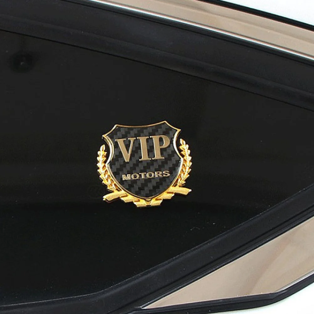 

2Pcs Metal Vip Side Logo Sticker Car Door Window Badge Decal Body Auto Decor Car Logo Badge Decal Body Auto Decor
