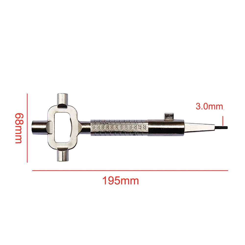 CHKJ 2 Types 6 in 1 Lock Cylinder Measuring Tools Building Keys and Locksmith Lock Keys Construction Key Car Repair Tool