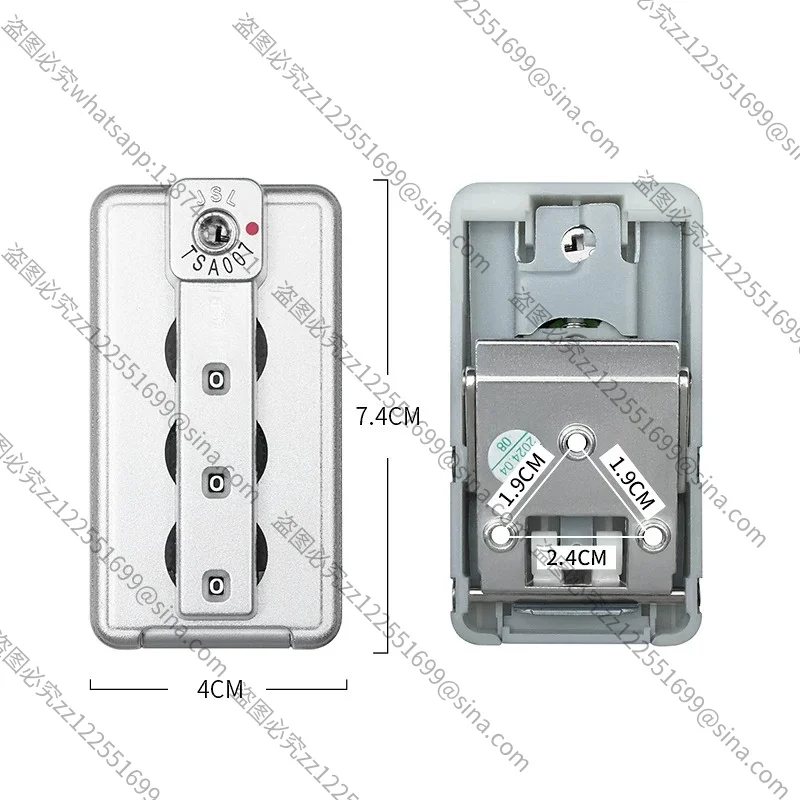 For Luggage CombinationLock Replacement Trolley Case Accessories ZC-1605-A Lock Aluminum Frame Travel BagLock ZCL Buckle Lock