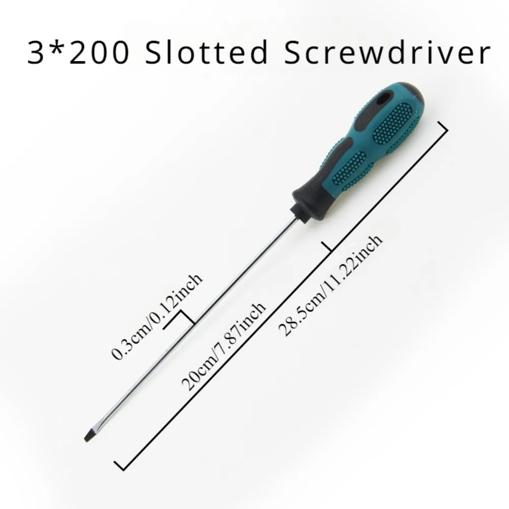 Imagem -03 - Long Slotted Phillips Screwdriver Rubber Handle Magnetic Instalação e Desmontagem Repair Tool