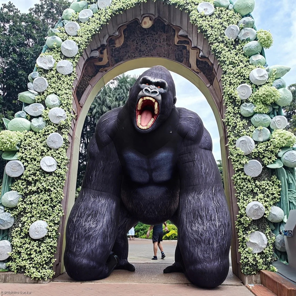 360 factory custom giant impressive gorilla amusement park and zoo decorations advertising inflatable