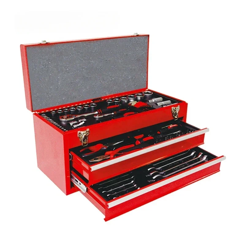 Maxpower 90pcs Socket Wrench 3-Layer Mechanics Tool Repair Case Full Household Hand Tool Set