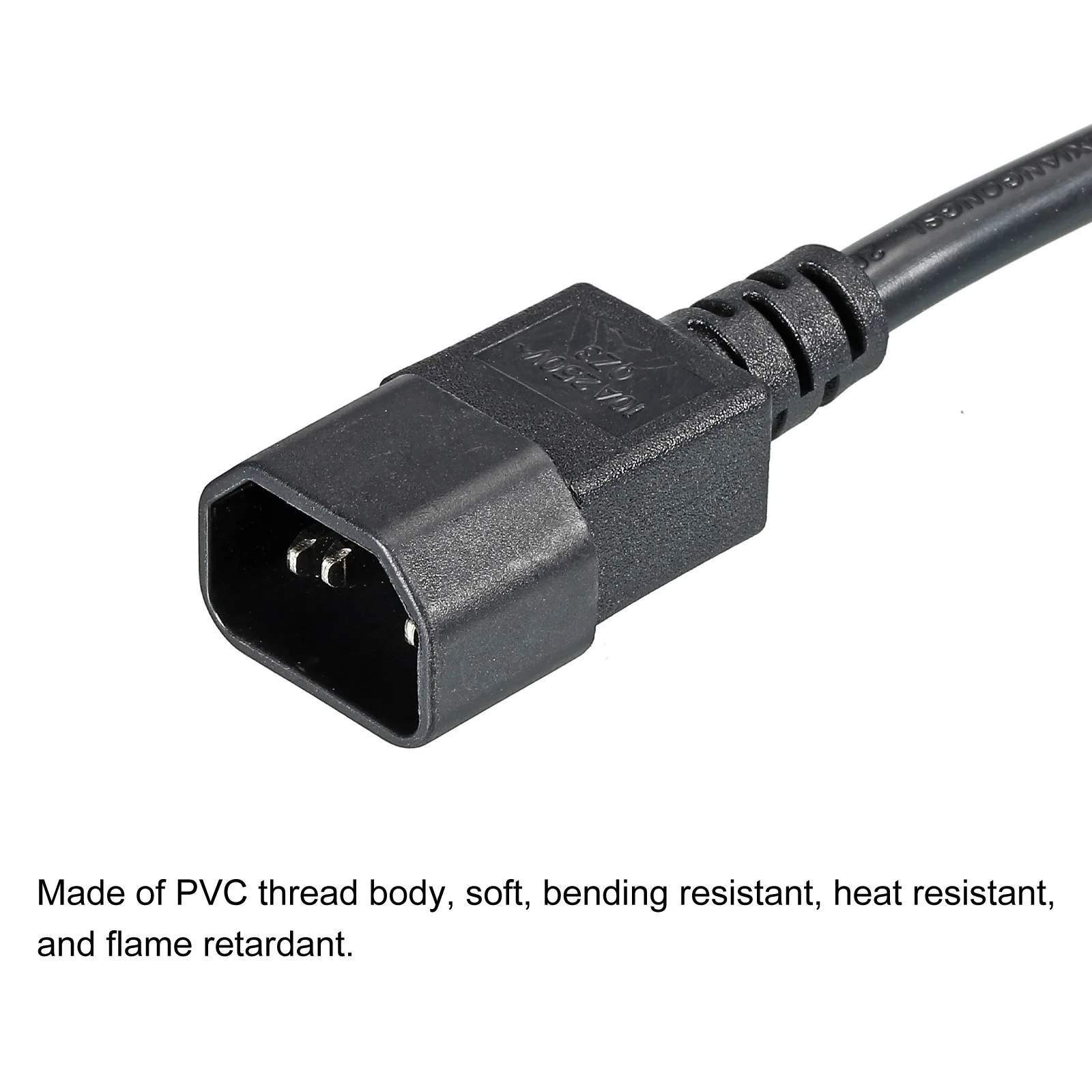 Cable de alimentación de CA de 0,5 m/1m/1,5 m, 3 pines C14 macho a C13 hembra, 1,5 mm2, 250V, 10A, Cable de extensión PDU para ordenador portátil, electrónica, TV y ordenador