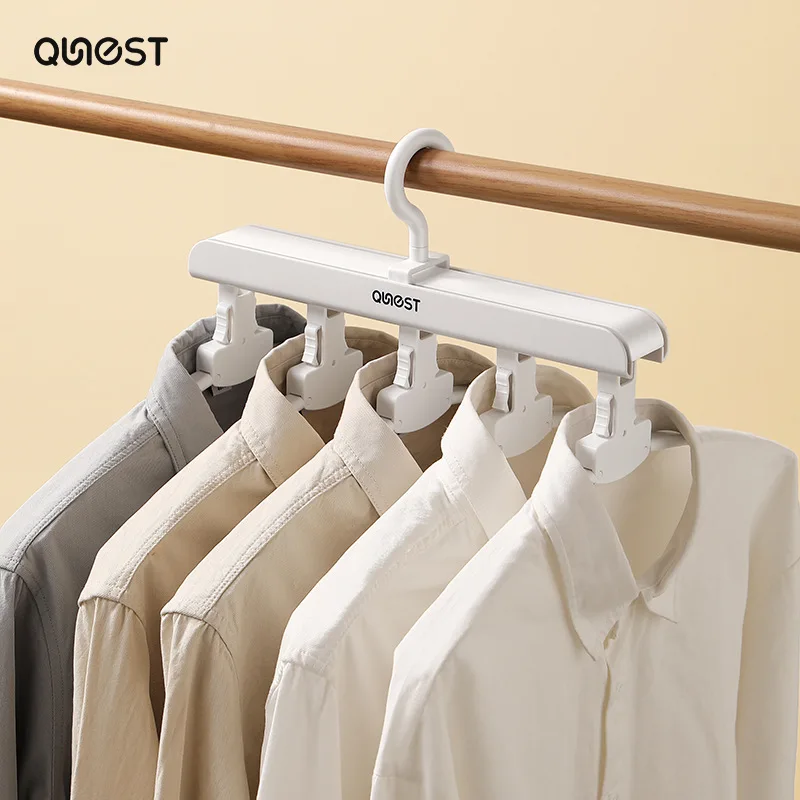 Ins Household Foldable Hanger Wardrobe Closet Rotate Clothes Hook Folding Storage Rack Clothes Organizer Bedroom Accessories