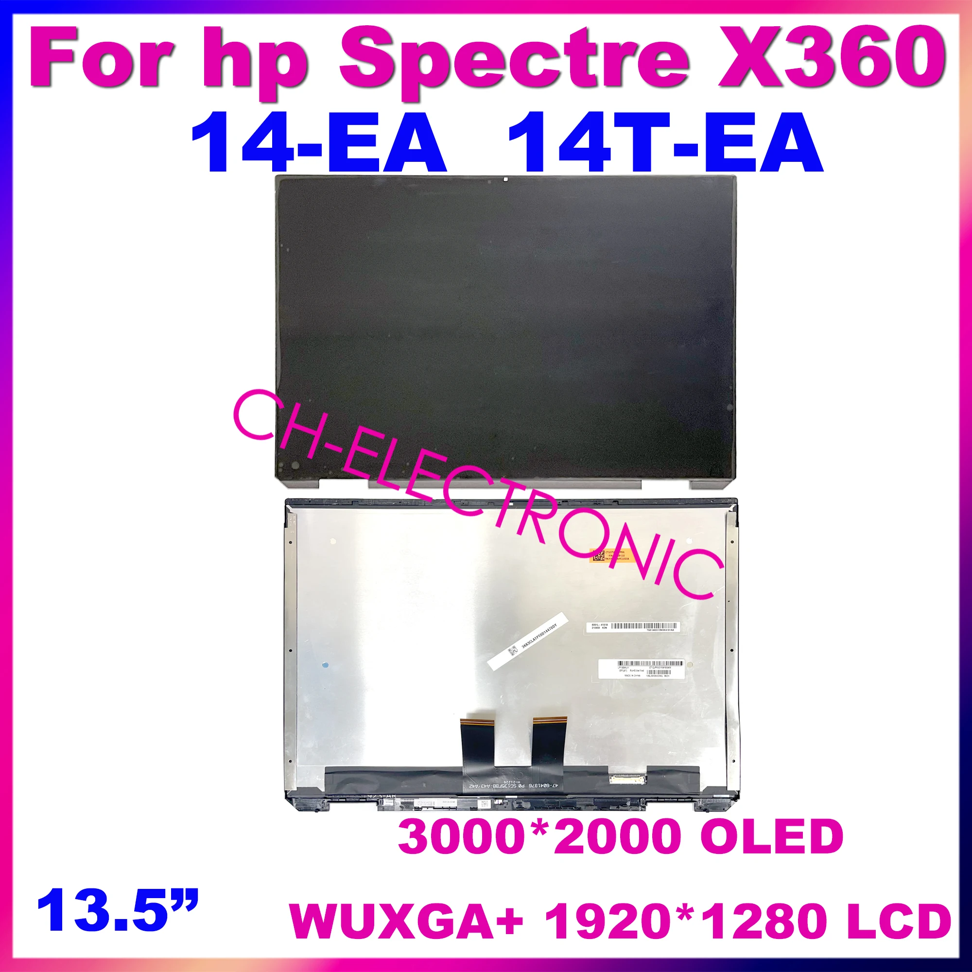 

L99010-110 13.5" For HP Spectre x360 14t-ea000 14-EA FHD UHD OLED LCD Laptop LCD Display Touch Assembly ATNA35VJ01 X135NV41 R0