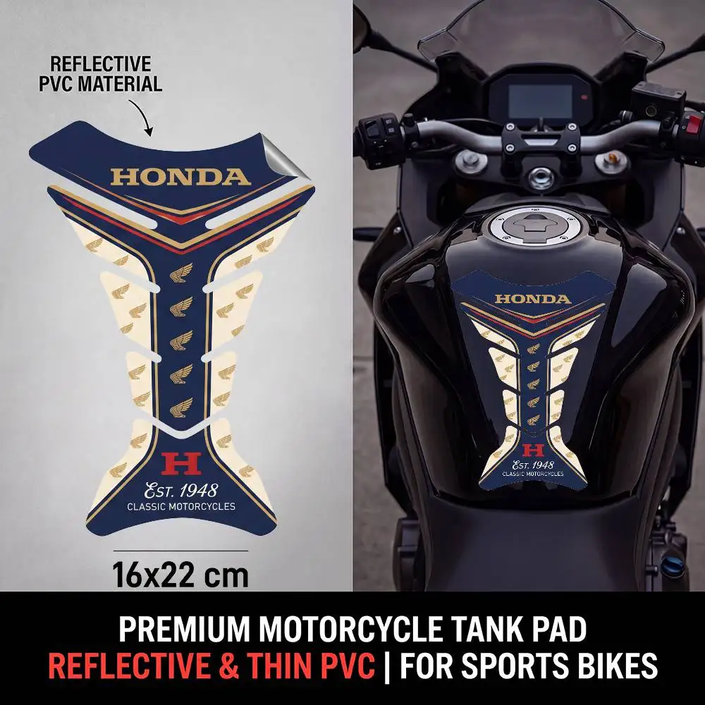 

FOR HONDA Motorcycle PVC Tank Pad Tank Cap Protector Racing Sticker Universal