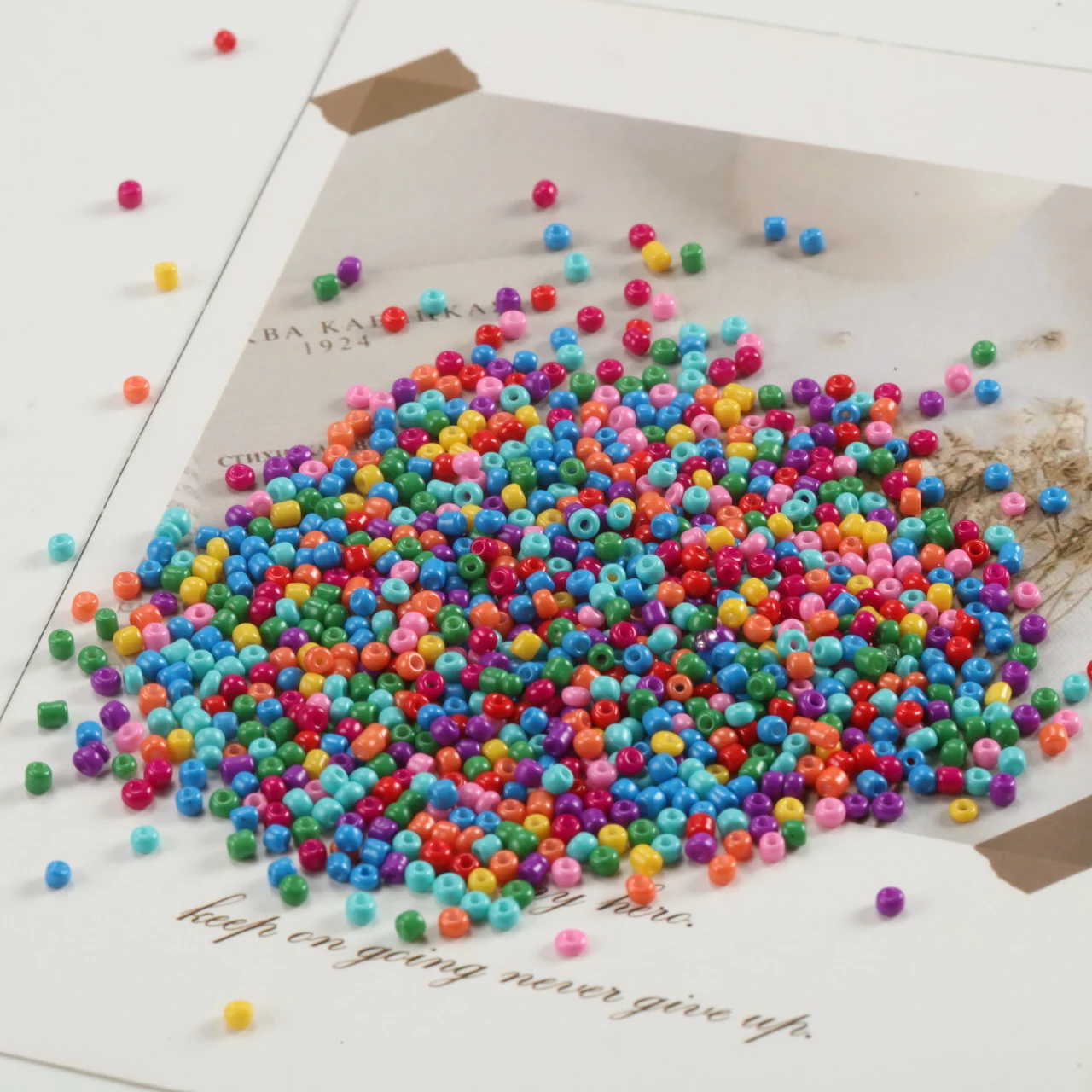 2mm Mixed Color Glass Seed Beads Rainbow Mini Round Beads DIY Jewelry Knitted Embroidery Crafts Accessories Loose Beads