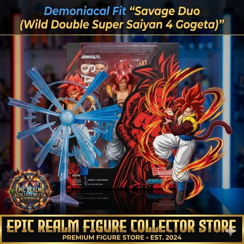 Новинка в наличии: Фигурка Demoniacal Fit SSJ4 Gogeta, Dragon Ball GT 3.0, Супер Сайян 4 Гогета, коллекционная фигурка SHF.