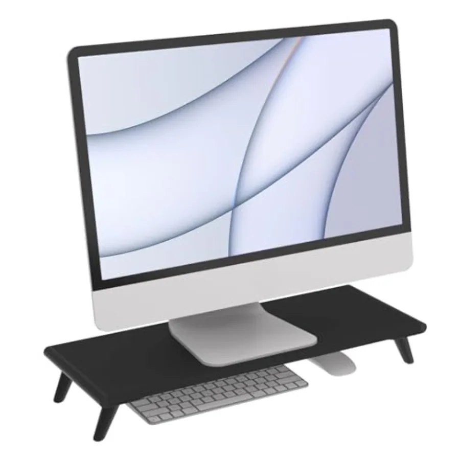 

Monitor Stand Riser for Desk 22.4" x 8.3" Larger Computer Stand for Laptop PC Printer Sturdy Desktop Computer Shelf with Non-Sk