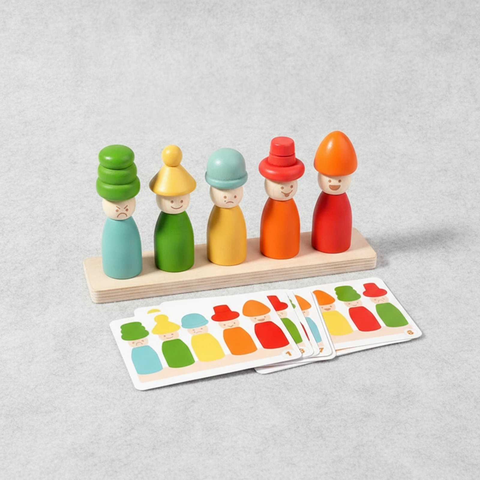 gioco-di-abbinamento-con-figure-in-legno-per-sviluppare-l’empatia-e-le-capacita-cognitive-con-carte-illustrate-un-gioco-educativo-e-interattivo-per-bambini-in-eta-prescolare