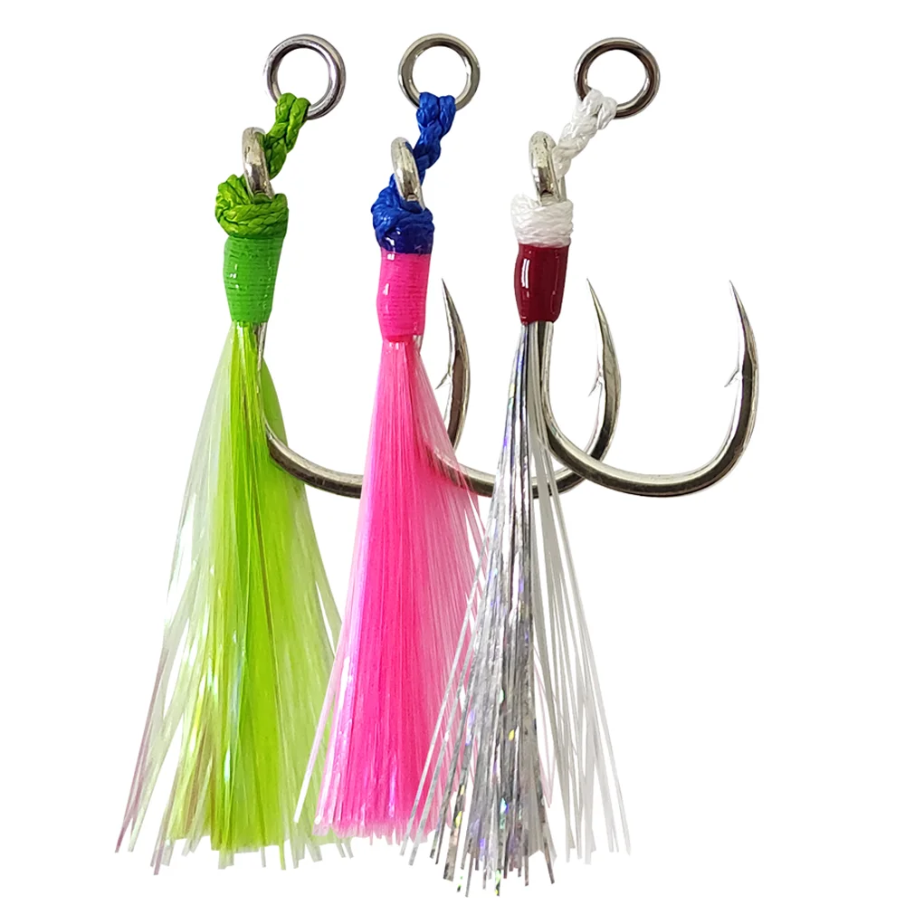 Aventik 3pcs Assist Hook Fishing Hooks Saltwater  for Topwater Lures for Freshwater & Saltwater