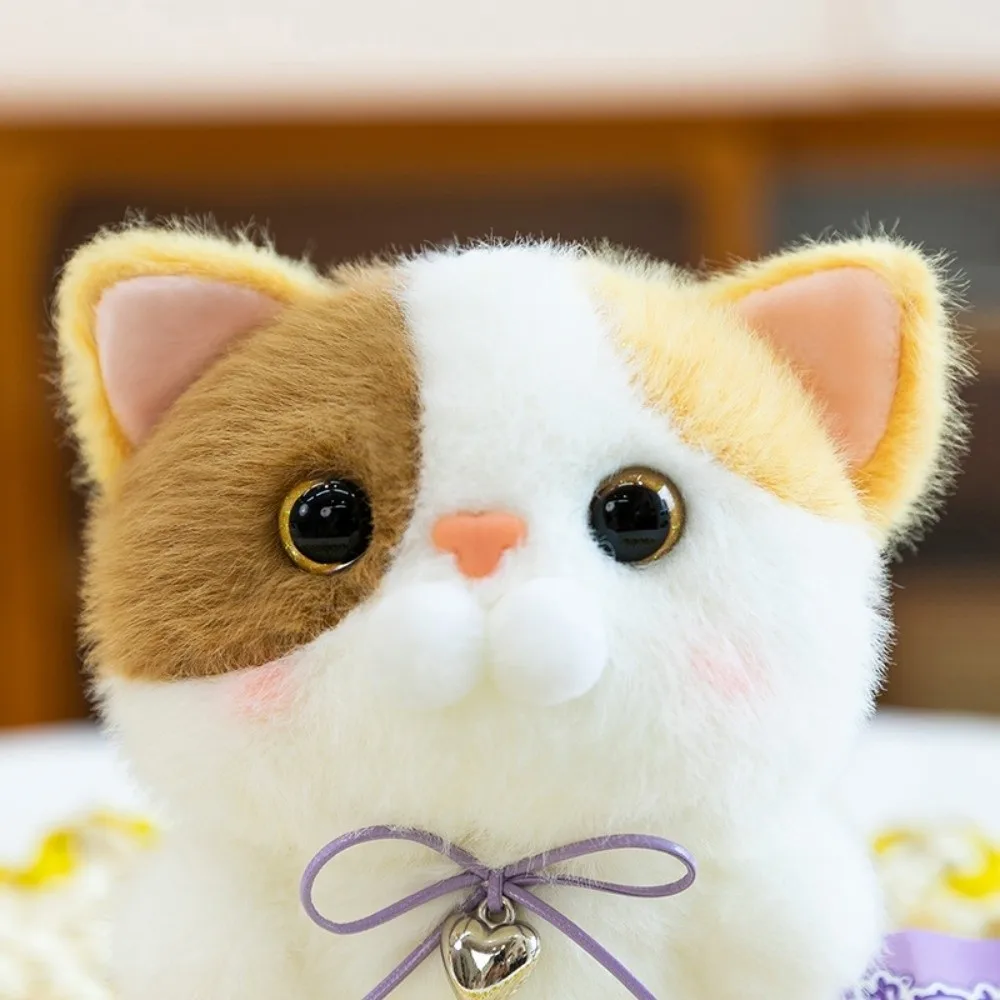 Colgante de mochila, llavero de gatito peludo, colgante de gato esponjoso de Animal, llavero de gato suave de dibujos animados, fiestas de cumpleaños