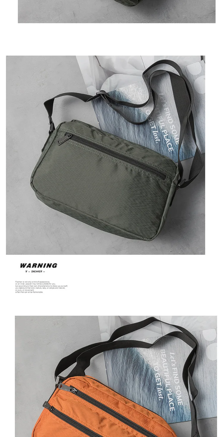 Minimalistische Crossbody-Umhängetasche für Herren, Japanisch Inspirierte Messenger-Tasche, Langlebig Wasserdicht, für Reisen & Täglichen Gebrauch, Unisex – Detail 12