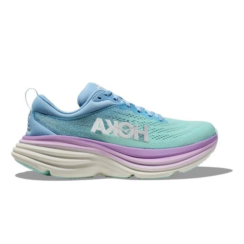 Hoka One One Bondi 8 Airy Blue Sunlit Ocean Road Trainers Casual Sport Shoes Lifestyle Outdoor Sneakers Women Men Running Shoes