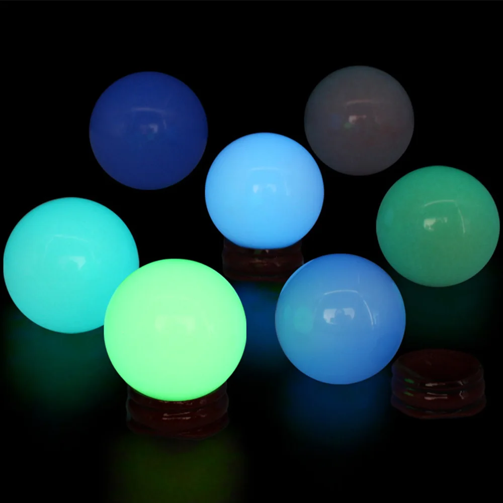 

Luminous Stone Ball Quartz Crystal Sphere Glows in The Dark for Lucky Feng Shui Home Decoration Halloween Ornament