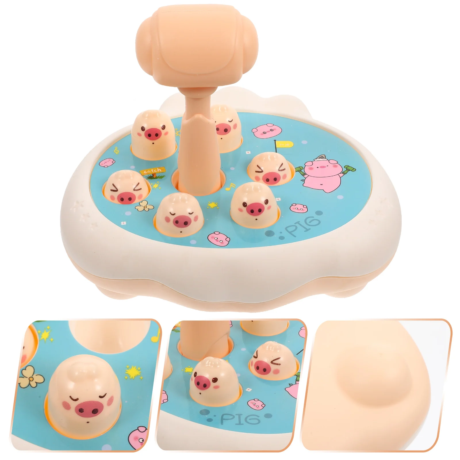 1 set di forme di animale Whack per bambini che martellano il giocattolo Martellando il gioco da banco per lo sviluppo educativo del bambino Colore cognitivo