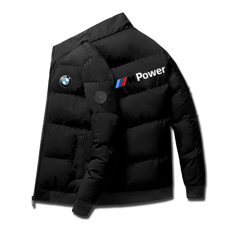 BMW Mens Winter Jackets and Coats Cotton Outerwear Clothing 2025 New Parkas Jacket Men's Windbreaker Thick Warm Male M-5XL