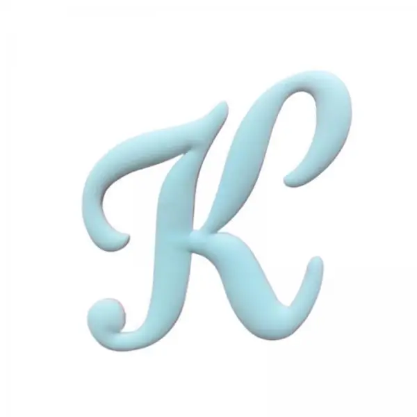 PVC Beach Bag Letter Charms White K Size Button Insert Purse Charm for Perforated Tote and Beach Shoes Decoration