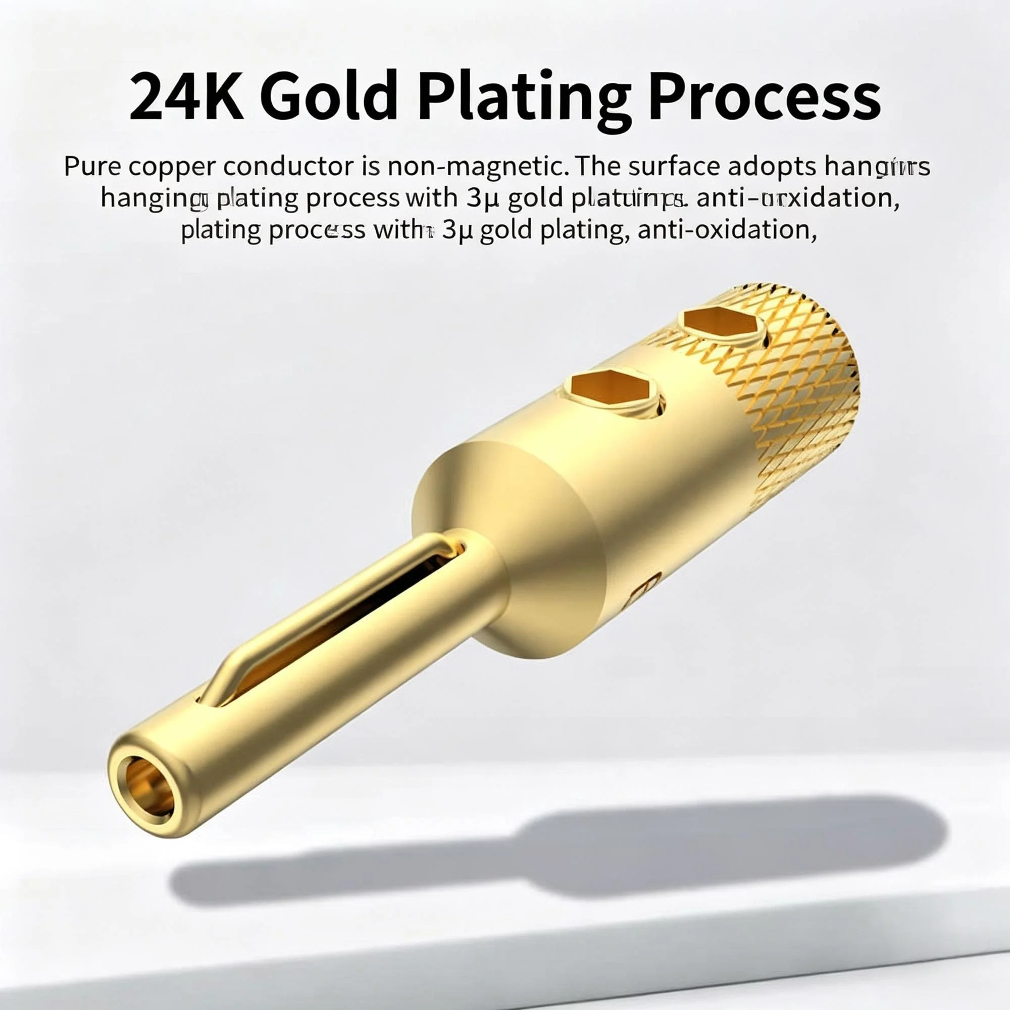 Viborg Reines Rotkupfer Bananenstecker Gold/Rhodium Beschichtet Lötfreier Lautsprecherkabel-Verbinder HiFi-Verstärker Anschlussklemme – Detail 2