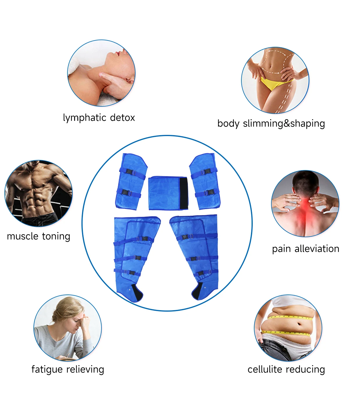 NEWGAGA Luftwellen-Druck, Lymphdrainage, Vakuum-Pressotherapie-Maschine, Muskelentspannung, Bein, Taille, Körpermassage, Luftkompression – Detail 8