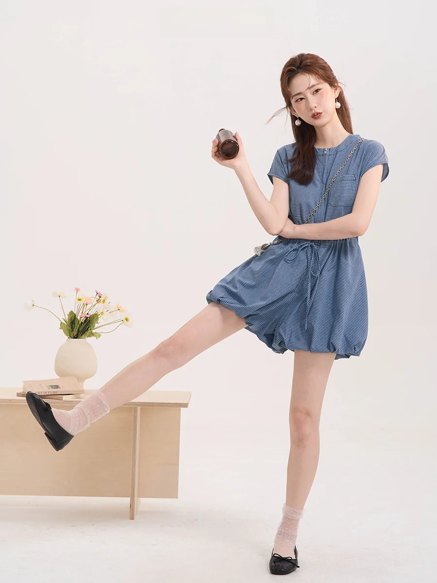 Cintura avvolgente con stampa floreale a vita alta con cintura ort Sve Rer da donna con cerniera e bottoni scozzesi Summer Commute Sle Cotton 00%