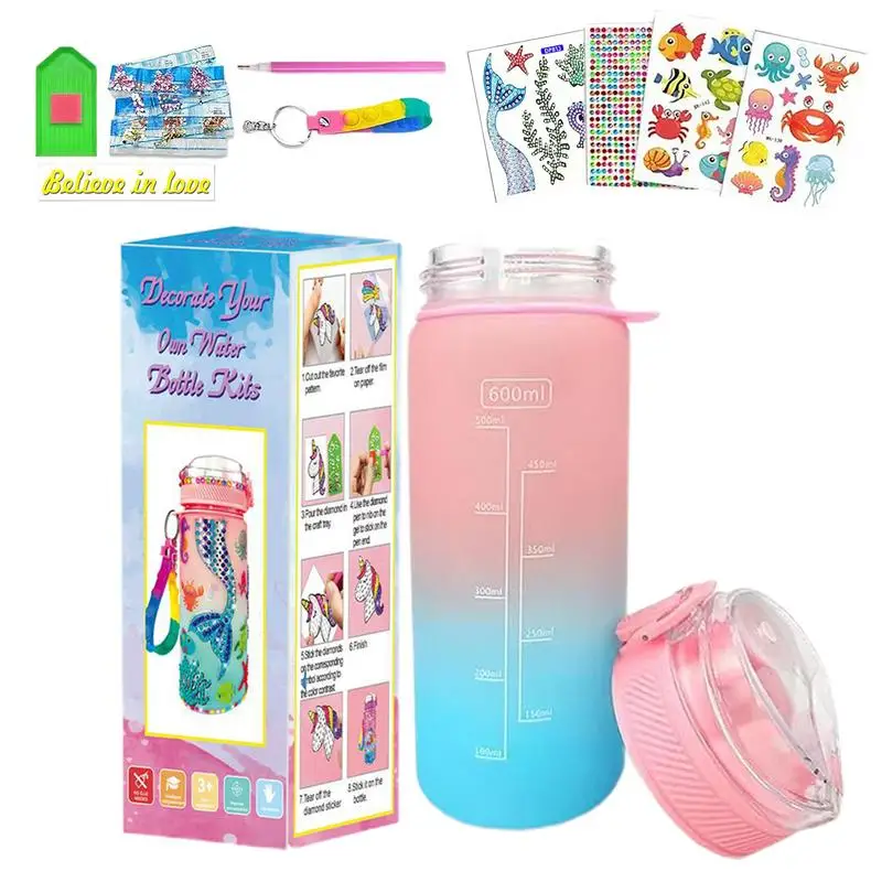 Make Your Own Water Bottle For Girls Create Your Own Water Bottle With Stickers Arts And Crafts Kits Toys For Girls Aged 6-12