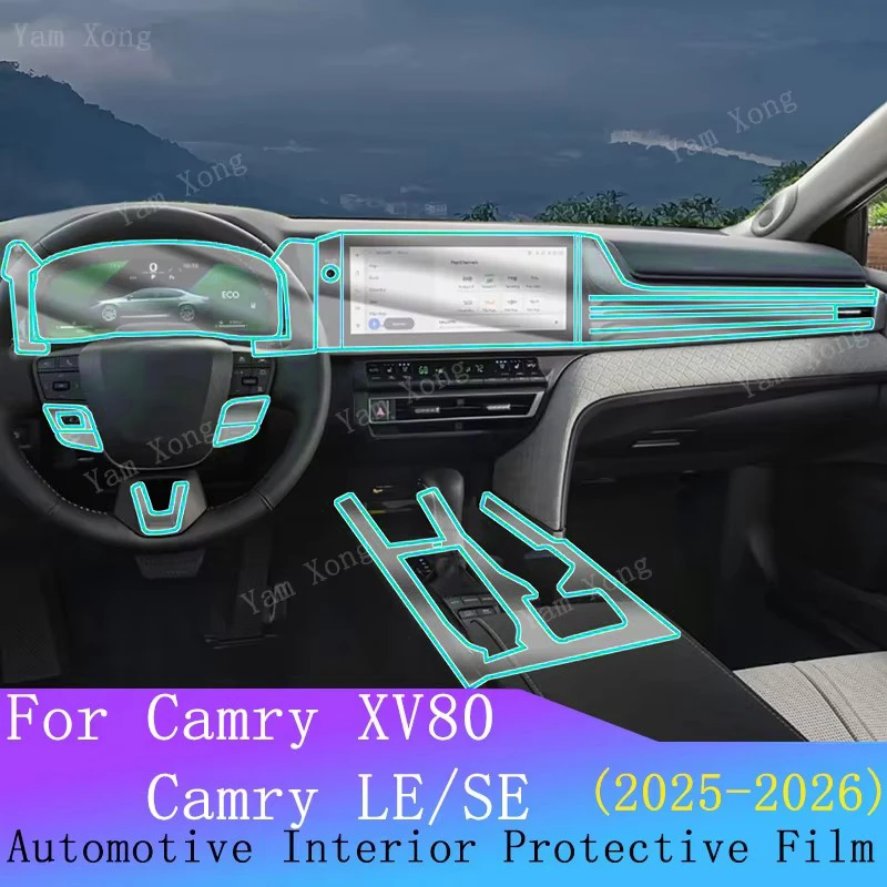 PPF Protection film Accessories For 2025 2026 Toyota Camry XV80 Interior transparent TPU Navigation Gear Panel Center Console