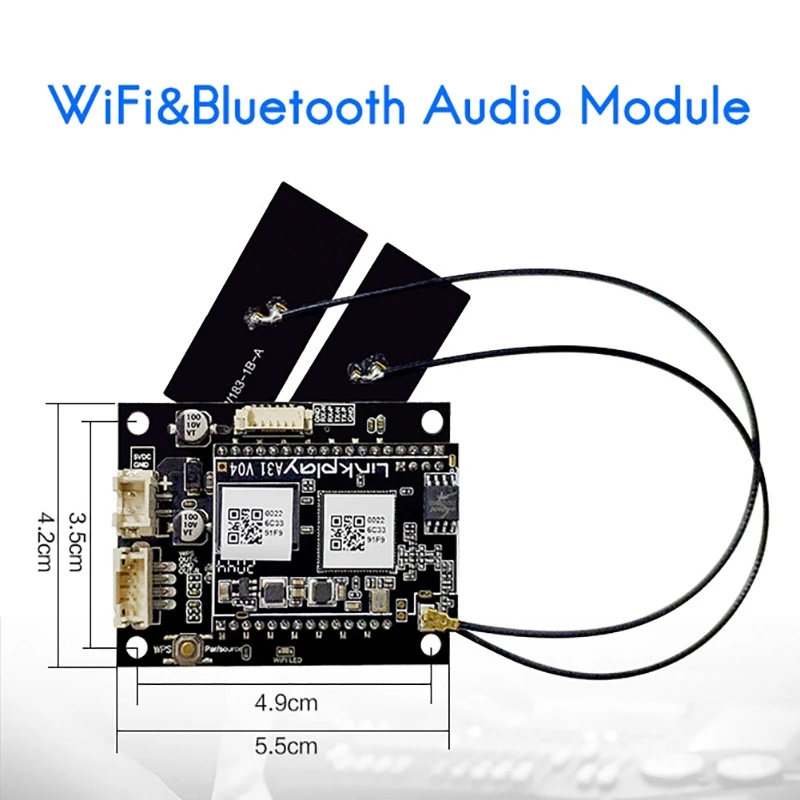 Wifi 2.4G&Bluetooth 5.0 APP Control Multi-Source Module Audio Amplifier Speaker Module Supports Airplay DLNA