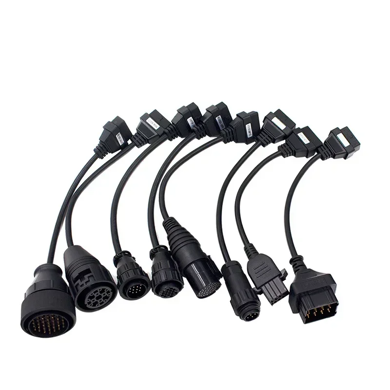 Latest OBD2 Converter Cable Full Set 8 PCS Car/Truck Cables for TCS PRO Diagnostic Reader Interface Connector Diagnostic ToolS