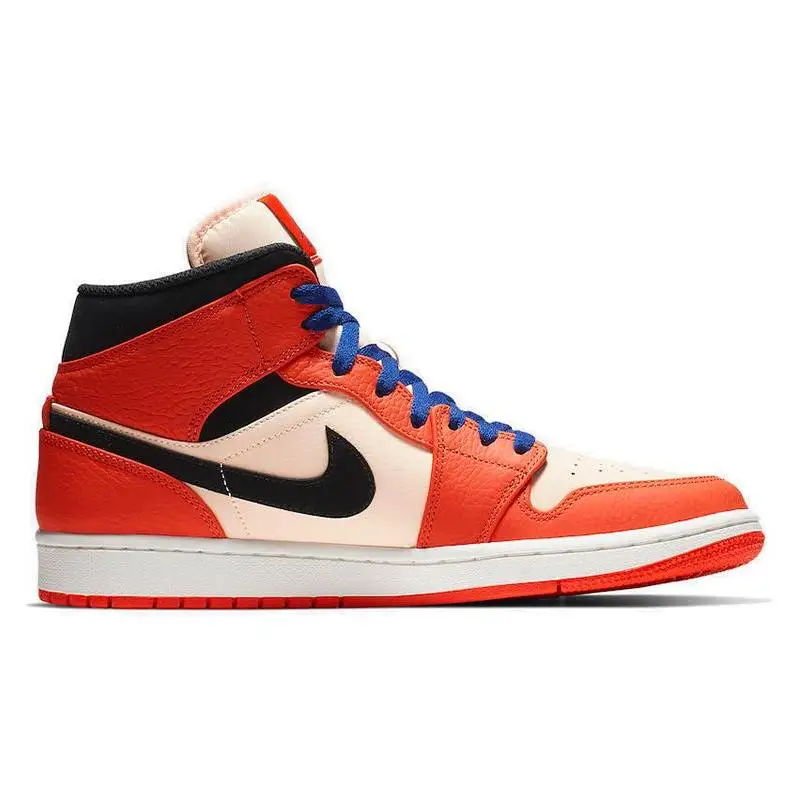 Nike Jordan 1 Mid 'Team Orange Black' Sneakers shoes 852542-800