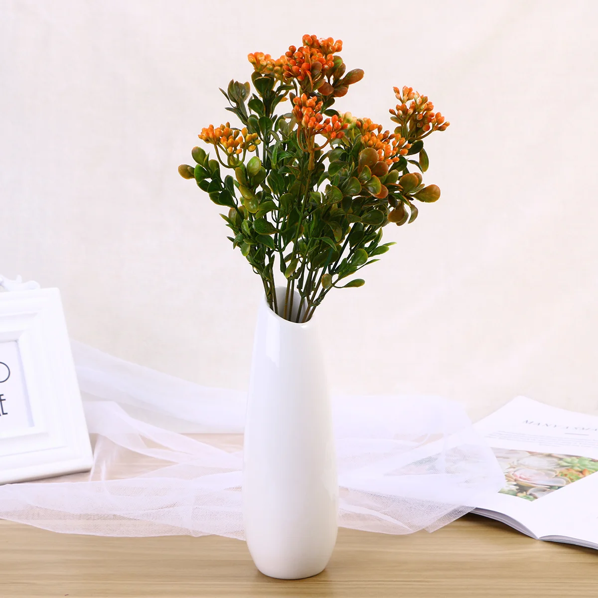 

Artificial Red Lifelike Mini Berries Decorative Plants Realistic Look Perfect for Parties Home Display