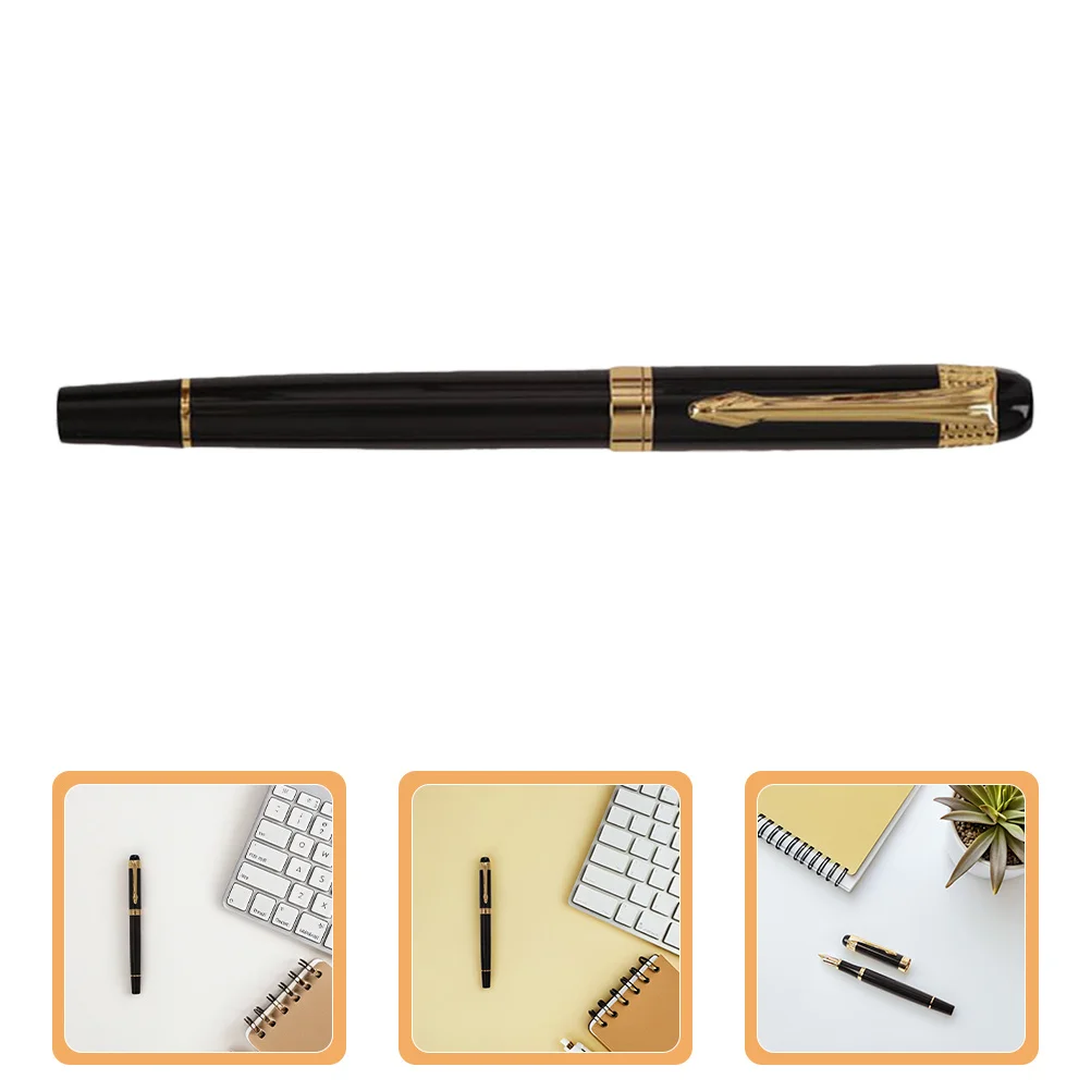 

Smooth Writing Metal Fountain Pen Elegant Design Refillable Ink System for Business Office Calligraphy Fountain Pen