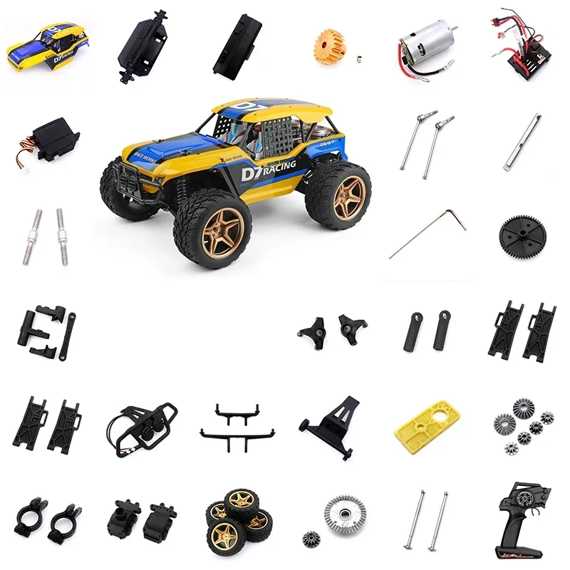 WLtoys-Pièces de Rechange pour Voiture, Servomoteur, Engrenage, Télécommande, Récepteur, Arbre d'Entraînement, Bras Pivotant, 12402-A 1240InspecRC