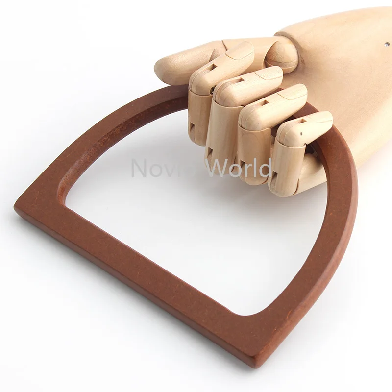 4-10pcs 15.5x12cm 2022 New Simple Camel Thin D Wood Handle For Fashion Woman Handbag DIY Bag Accessories