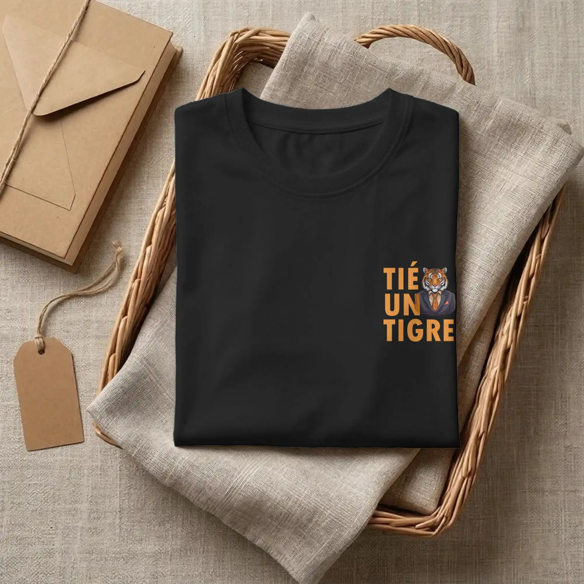 Camiseta Tie Un Tigre Marseille-Expression para hombre, camiseta de algodón con cuello redondo, camiseta divertida para beber, camiseta de manga corta con estampado