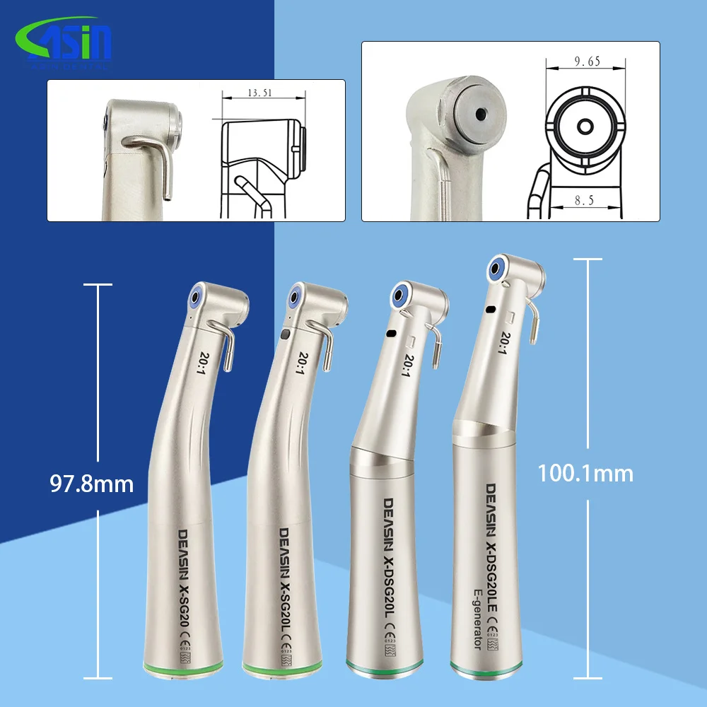 Dentystyczna kątnica światłowodowa SG20L 20:1 wszczep kątnica chirurgicznej niska prędkość rękojedzi do mikrosilnik elektryczny