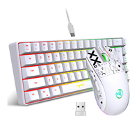 HXSJ Wired K68 RGB Streamer Mini Gaming Keyboard 19-Key Conflict-Free Membrane Keyboard but Mechanical Feel for Game/Office