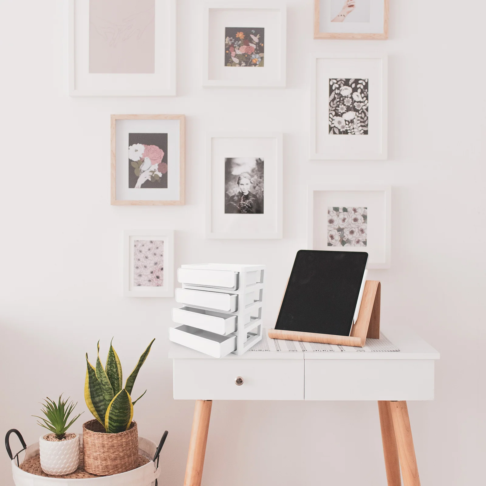 

1Pcs Drawer Type Desktop Storage Box Four-Layer Organizer Multi-Purpose Holder Plastic Storage Case Desktop Desk