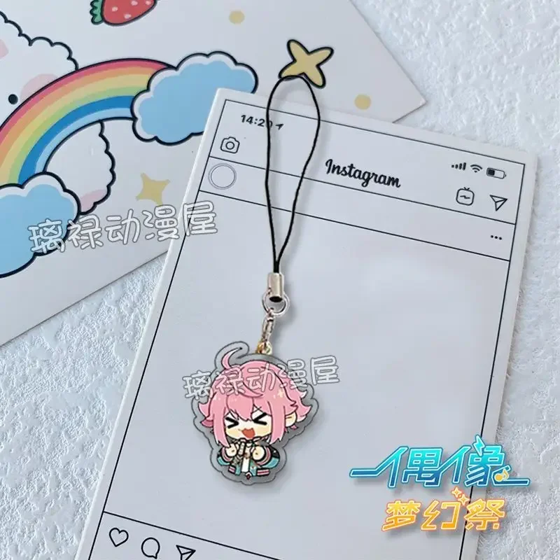 Ensemble Stars Mobile Phone Straps Keychain Man Chain for Pants Couples Keyring Acrylic Pendant Porte Clef HIMEMIYA TORICV