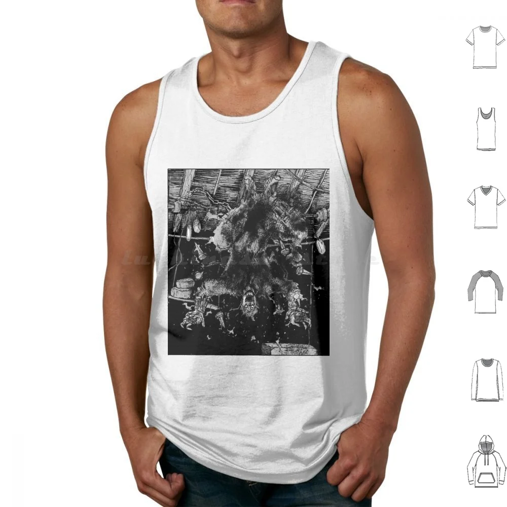 Curse Tank Tops Print Cotton Risu Curse Dorohedoro Manga Horror Horror