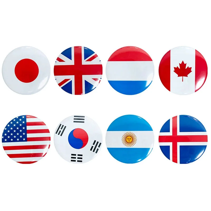 Nation Flags Brazil France Portugal Spain USA Photo Round Photo Glass Cabochon Demo Flat Back Making Finding H013