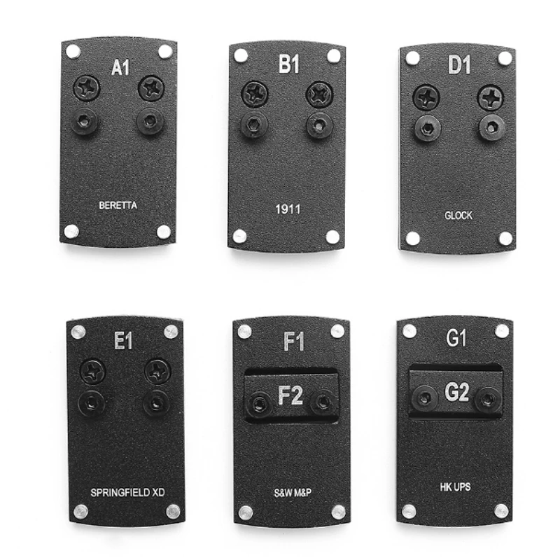 لوحة تثبيت للبصريات المعدنية باستخدام الحاسب الآلي لبيريتا 1911 S&W M&P HK UPS TS9 Glock fit Doctor Burris Frenzy قاعدة نطاق نقطة حمراء صغيرة #1