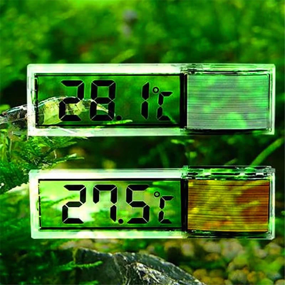 3D Digital LCD Electronic Temperature Measurement Fish Tank Temp Meter Aquarium Thermometer Temperature Control Accessories